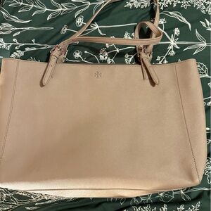 Tory Burch Beige Leather Tote